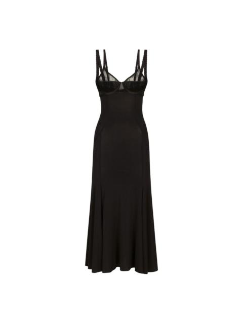 organza godet dress