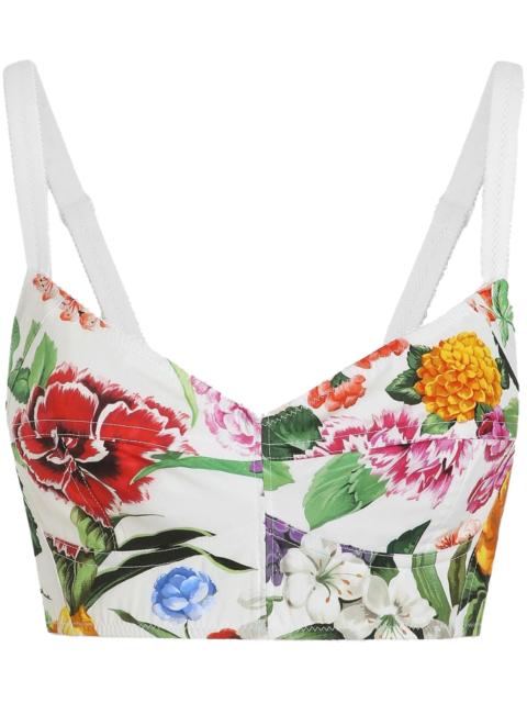 Dolce & Gabbana floral-print crop top