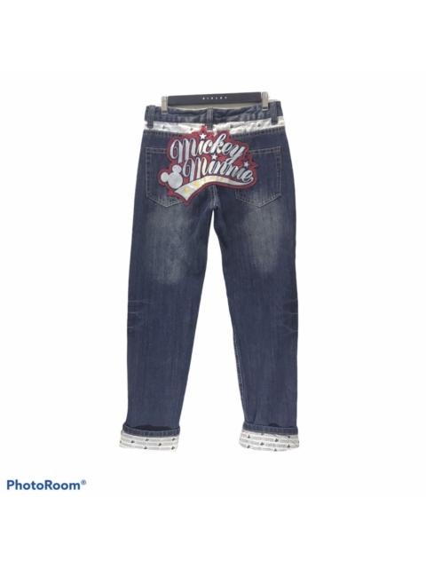 Other Designers Mickey Mouse - Disney Mickey Denim Jeans Spellout patch