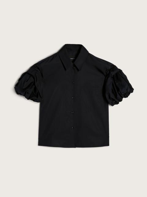 Simone Rocha Cropped Bow Puff Sleeve Shirt