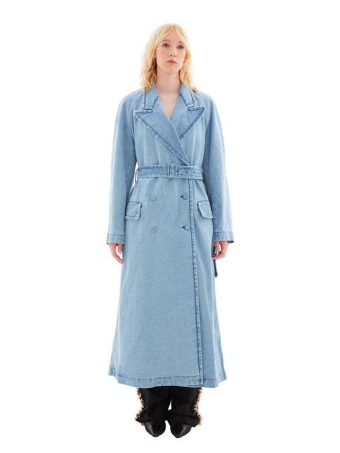 Dries Van Noten LOOSE FIT RUGBY DENIM COAT (LIGHT BLUE)
