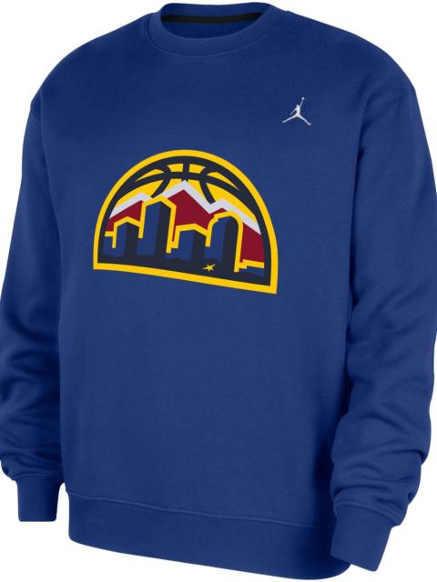 Jordan Jordan Men's Denver Nuggets Blue Statement Logo Crewneck Sweatshirt