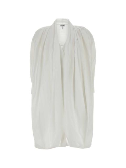 Loewe Loewe Women White Poplin Dress