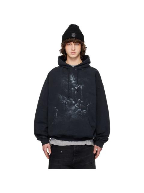 VETEMENTS Black Jesus On A Cross Hoodie