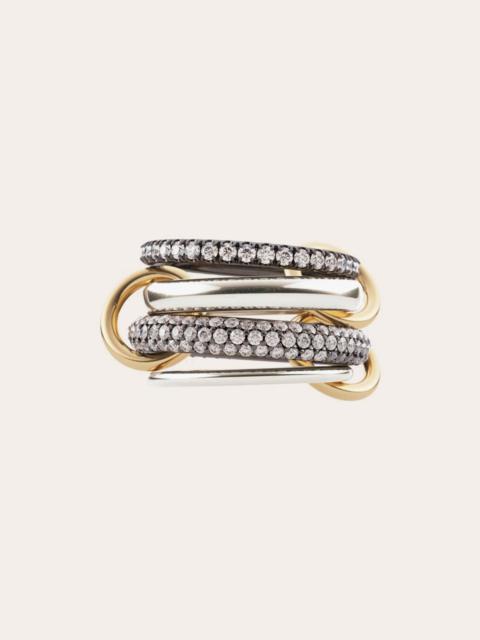 Spinelli Kilcollin Vega 18K Gold Sterling Silver and Diamond Linked Rings