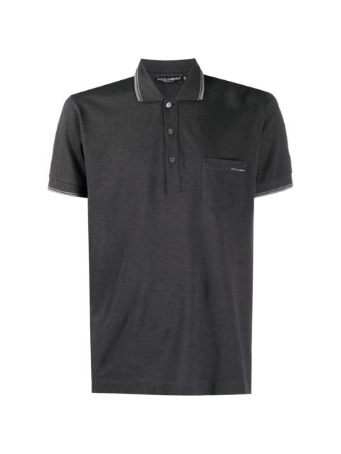 logo patch polo shirt