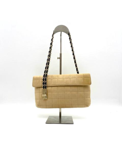 Chanel No.8 Beige Chocolate Bar Chain Shoulder Bag