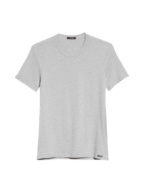 TOM FORD TOM FORD Cotton Jersey Crewneck T-Shirt in Grey Melange at Nordstrom