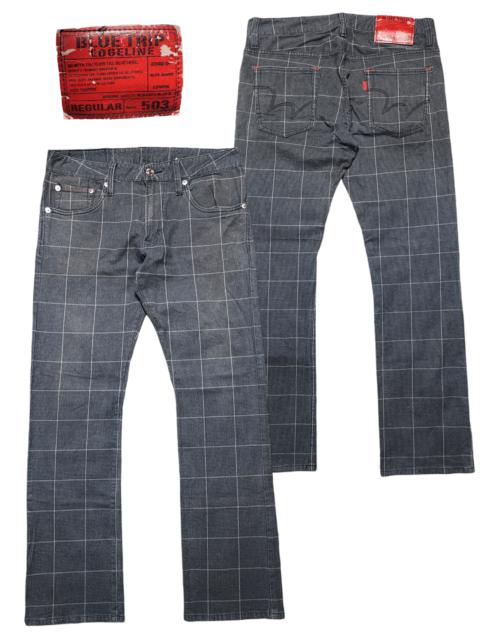 Other Designers Edwin Blue Trip Checked Board Rare