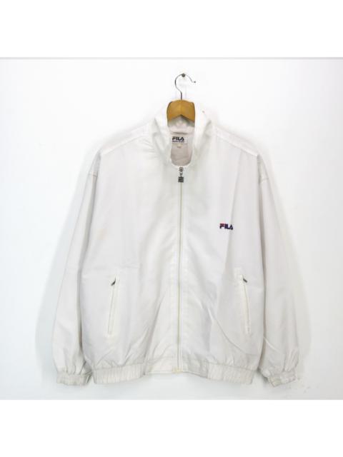 Other Designers Vintage 90s FILA White Heritage Bomber Windbreaker Embroidred Small Logo Size Would Fit M