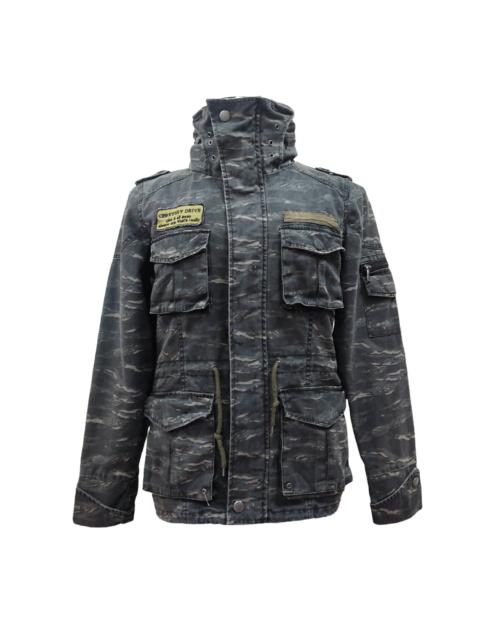 Other Designers If Six Was Nine - I6W9 In the Attic Military Camo Striped Parka Jacket