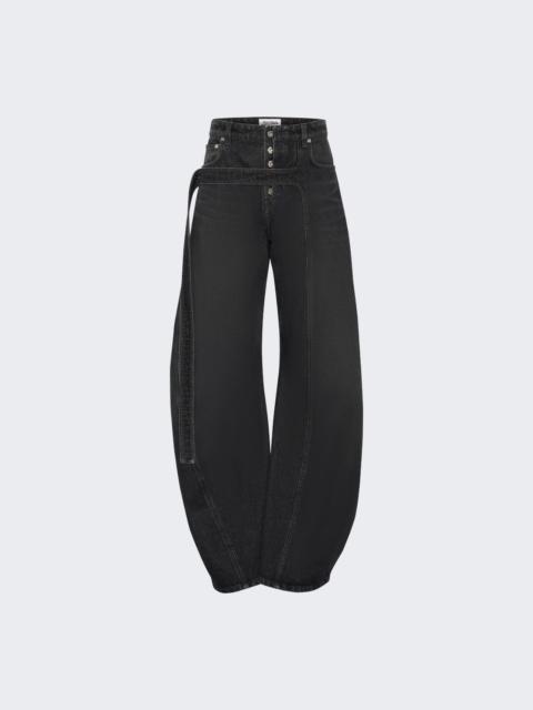 Jean Paul Gaultier Strap Detail Jeans Vintage Black