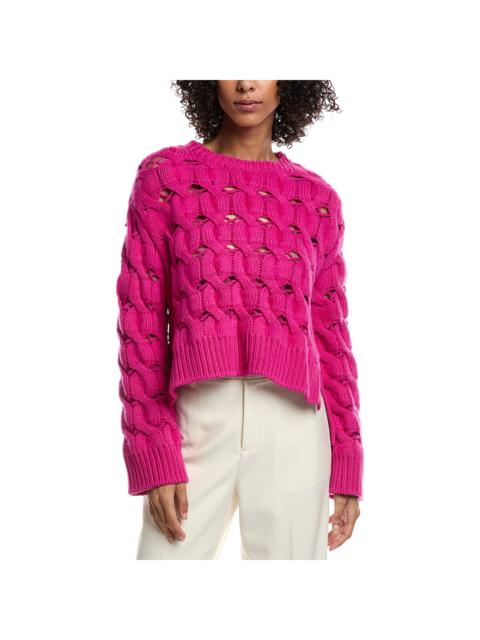 Valentino Valentino High-Low Wool & Mohair-Blend Sweater