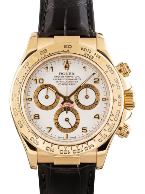 ROLEX Pre-Owned Rolex Daytona 116518 White Arabic Dial