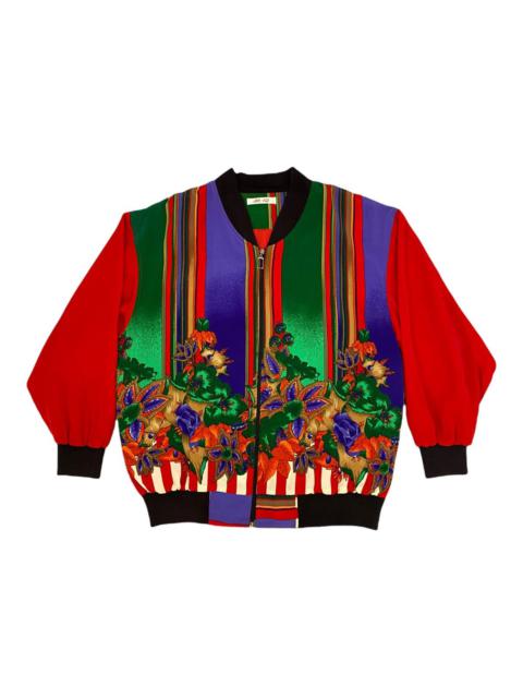 Other Designers Archival Clothing - GRAIL🔥JAPANESE COLOURFUL FLOWER PRINT SILK BOMBER JACKET