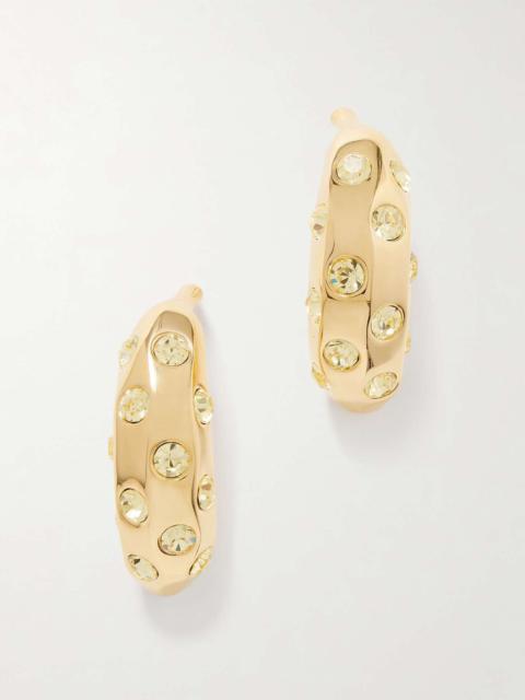 Gold-tone crystal earrings Gold
