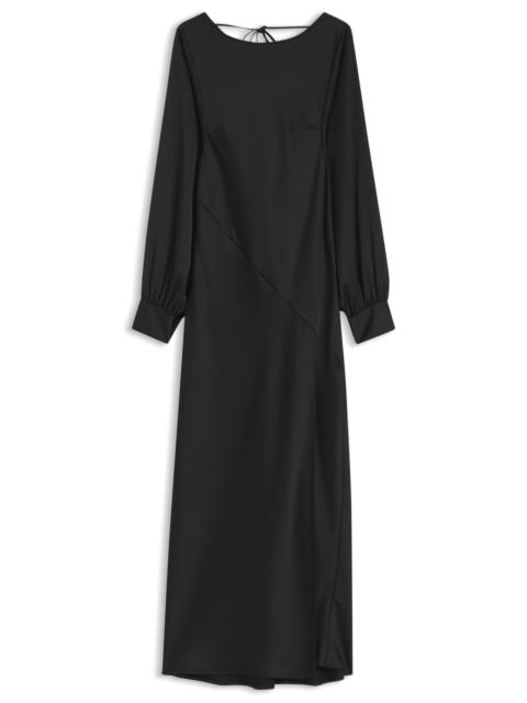 HUGO SATIN MAXI DRESS WITH WATERFALL BACK