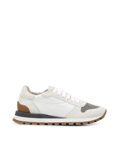 Brunello Cucinelli Brunello Cucinelli Women Suede And Techno Fabric Runner With "Precious Toe"