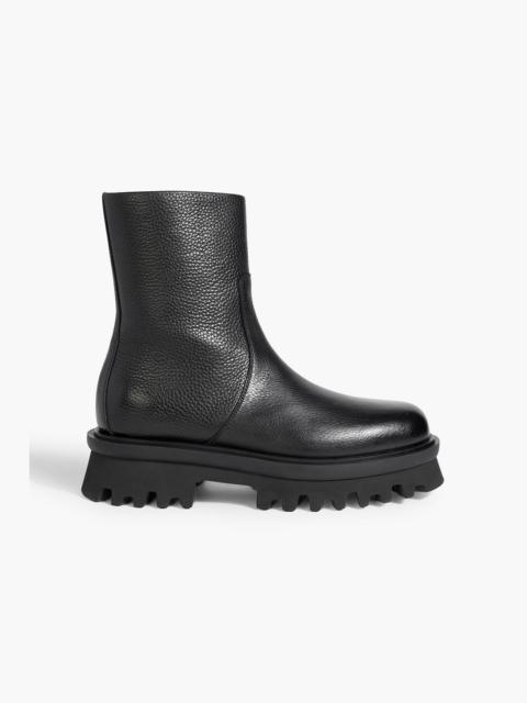 FERRAGAMO Klem pebbled-leather ankle boots