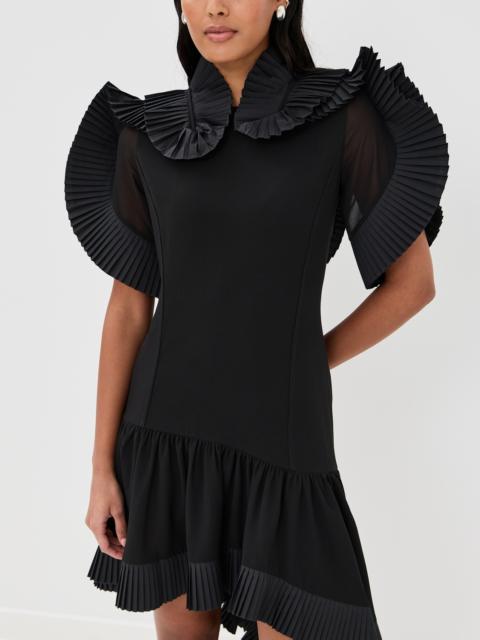 CO Asymmetric Pleated Georgette Dress