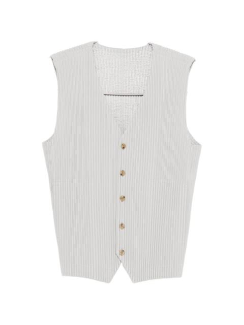 ISSEY MIYAKE Homme Plisse' Issey Miyake Men Pleated V-Necked Vest