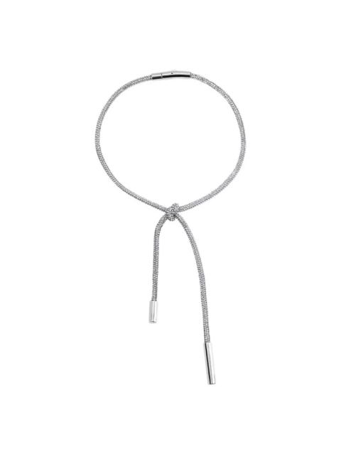 AREA crystal-knot necklace