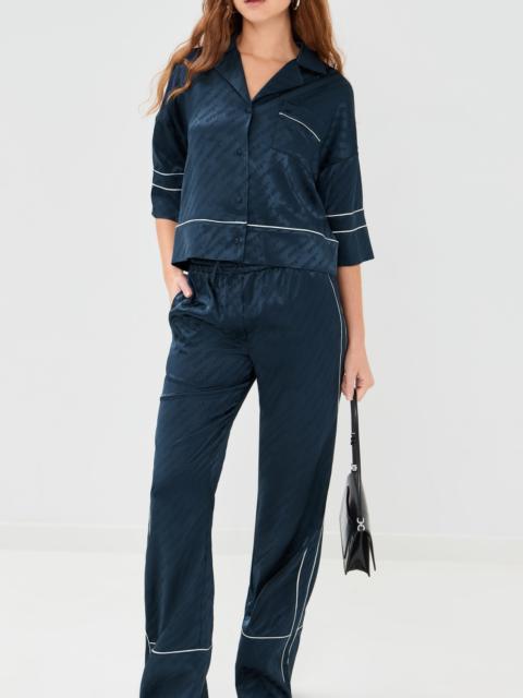 Off-White Jacquard Off Satin Pajama Pants