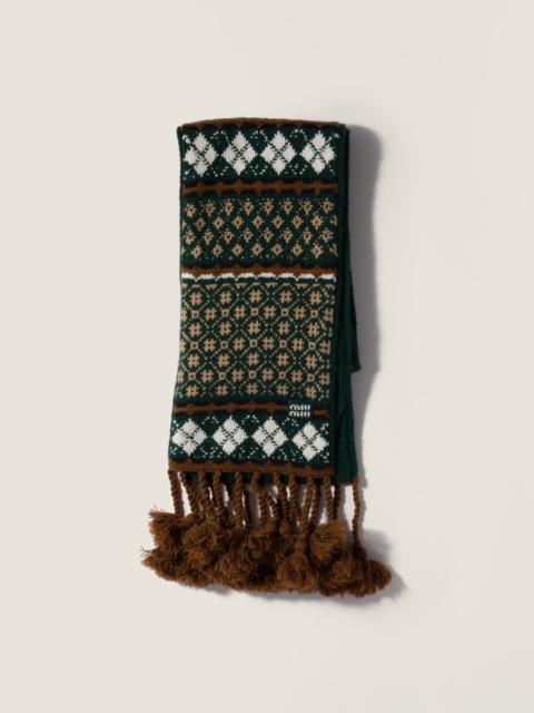 Miu Miu Wool and cashmere scarf