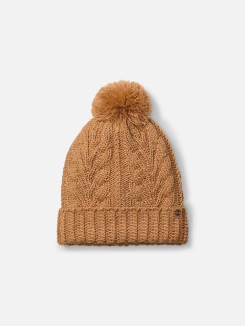Timberland Women's Cable Beanie with Pom