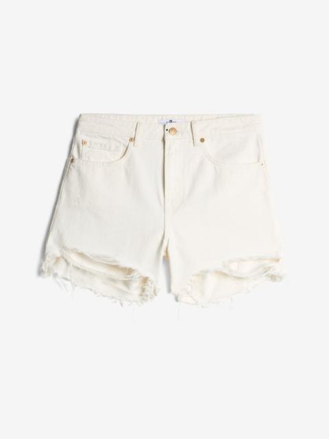 7 For All Mankind Monroe Long Shorts in Milky Way