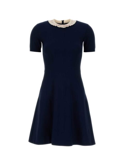 Valentino Navy Blue Knit Mini Dress