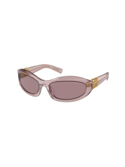 Miu Miu Miu Miu Light Purple Brown Cat Eye Ladies Sunglasses MU 14ZS 12W20I 59