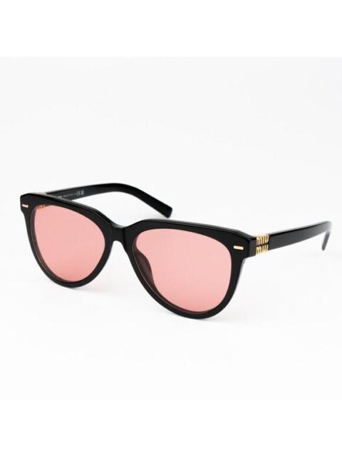 Miu Miu NEW Miu Miu MU12ZS 16K1D0 Black Red Phantos Unisex Sunglasses 0MU 12ZS