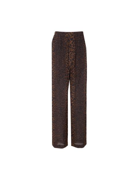 Balenciaga Women Pyjama Leopard Print Pants