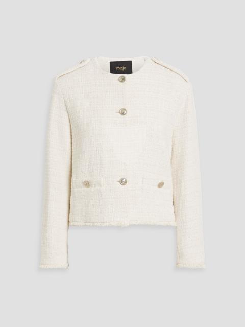 maje Metallic cotton-blend tweed jacket