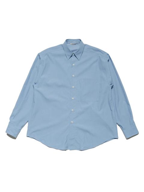 AURALEE Washed Finx Twill Big Shirt Blue