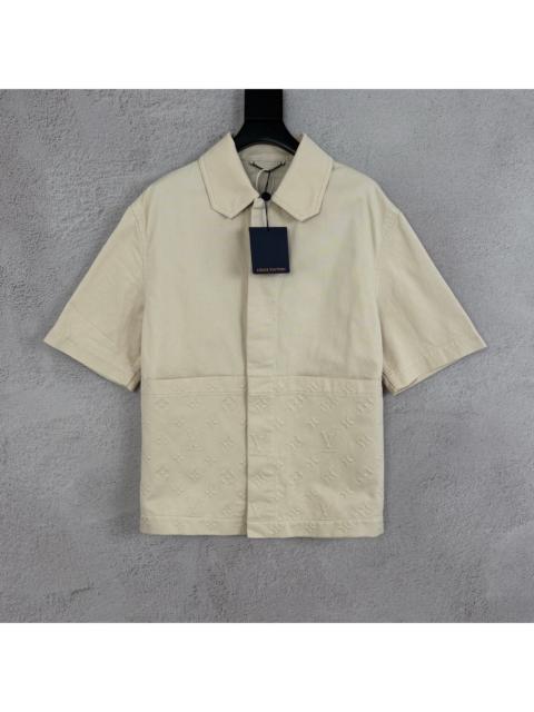 Louis Vuitton Louis Vuitton Monogram Workwear Button Up Short Sleeved Shirt Tan