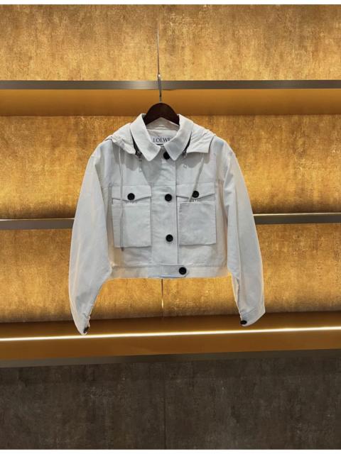 Loewe LOEWE women's white hooded jacket