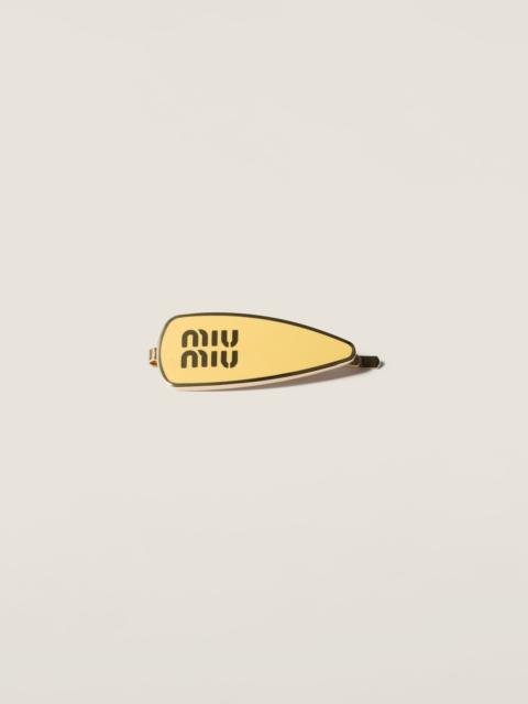 Miu Miu Enameled metal hair clip