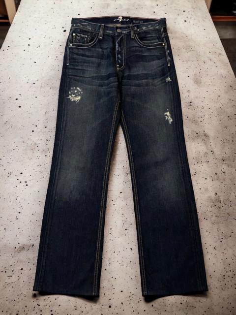 Other Designers 7 For All Mankind - Flare Jean 7 All For Mankind Art Whiskers Liner Distress b'
