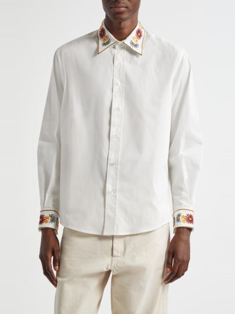 BODE Bode Candyfloss Cotton Button-Up Shirt in White Multi at Nordstrom