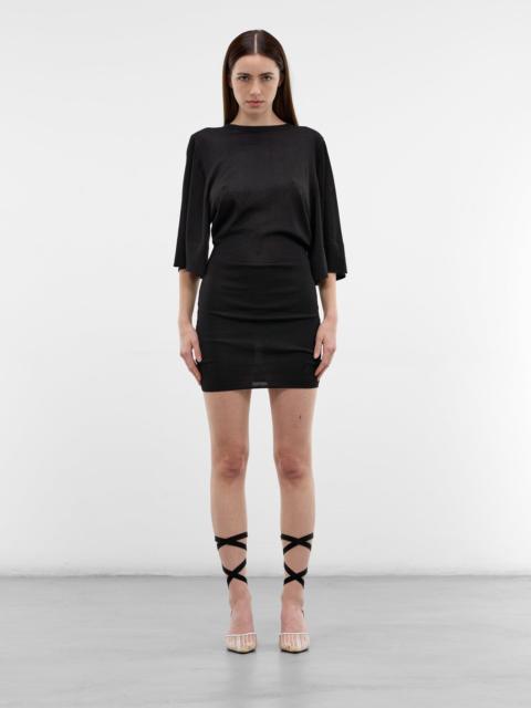 JACQUEMUS Black Wool-Silk Mini Dress