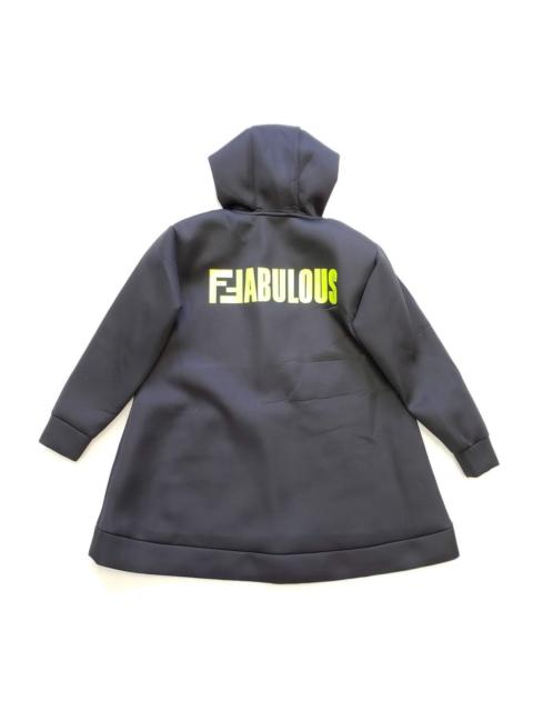 FENDI Kids FF Fabulous Print Neoprene Sweatshirt Hoodie Black 10A