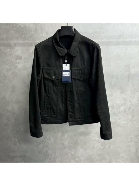 Louis Vuitton Louis Vuitton's latest black solid color printed denim jacket