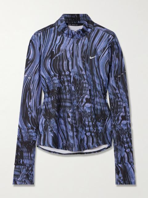 Nike Swift Printed Stretch-shell Half-zip Running Top