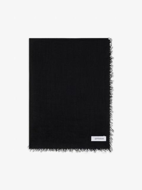 SPRWMN BLACK CASHMERE PASHMINA SCARF