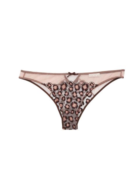 Fleur du Mal Leopard Embroidery Cheeky