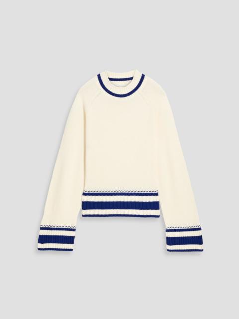 Other Designers Guernsey striped wool and cashmere-blend sweater