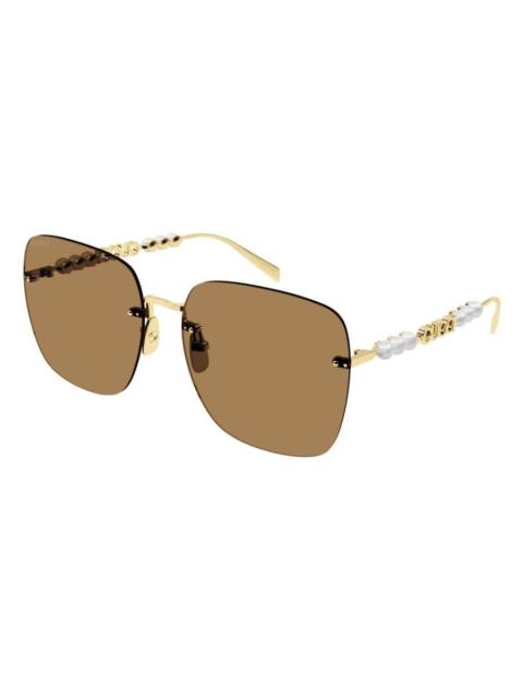 GUCCI Gucci Brown Square Ladies Sunglasses GG1923SA 003 63