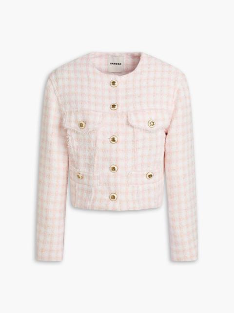 Sandro Checked metallic tweed jacket